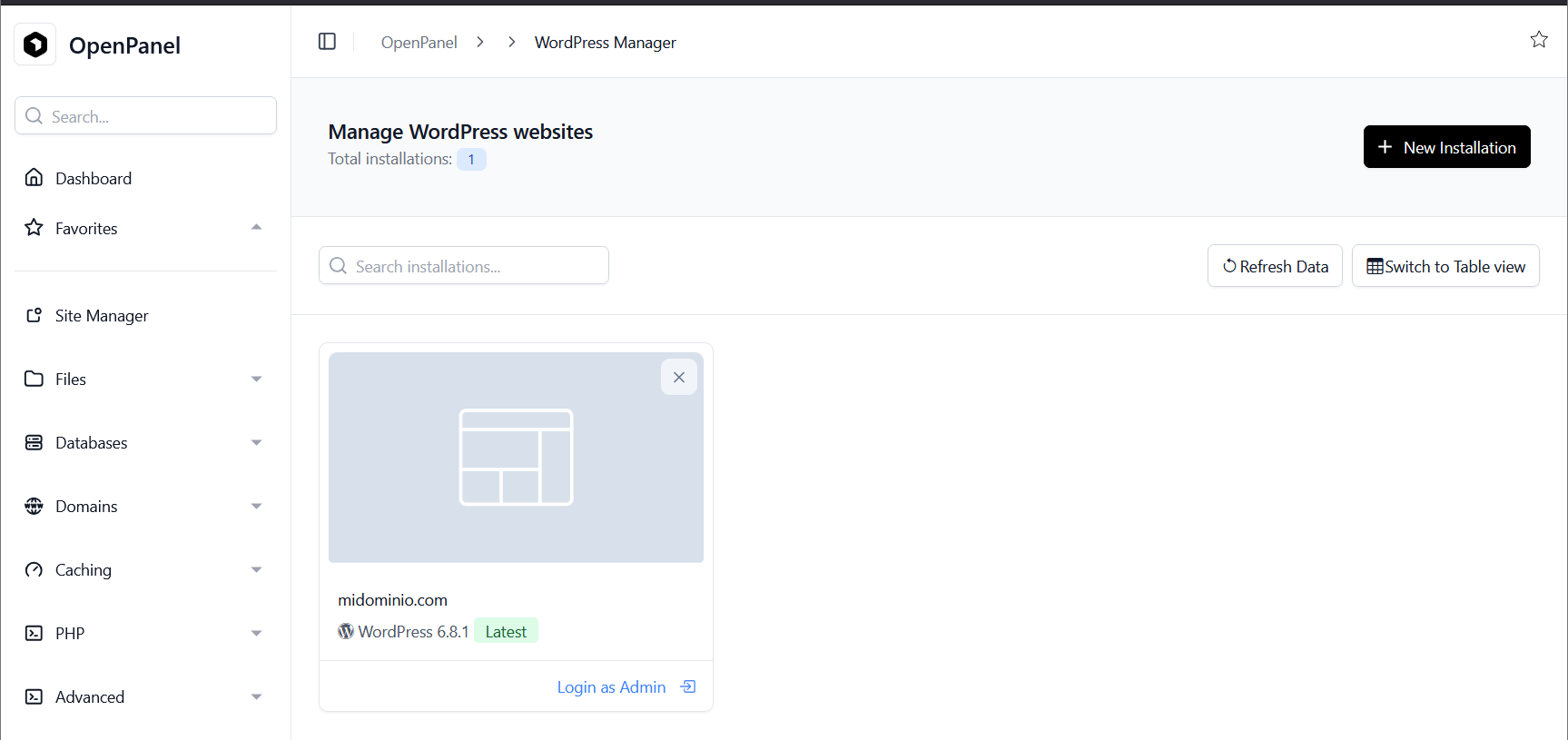 Wordpress Instal·lat amb èxit